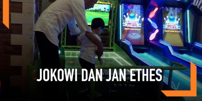 VIDEO: Jokowi Ajak Jan Ethes Jalan-jalan di Mal
