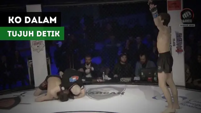 Petarung MMA, Mark Volkov, menjatuhkan lawannya hanya dalam tujuh detik.