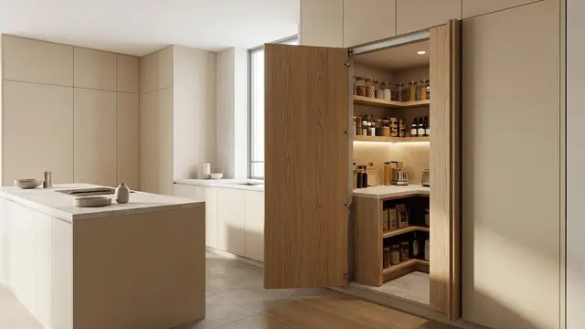 Pintu Saku (Pocket Doors) untuk Area Pantry