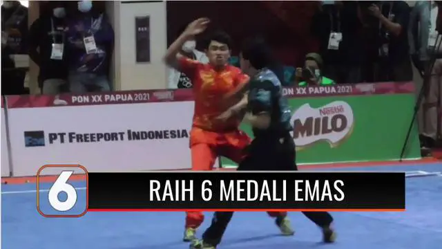 VIDEO: Keren, Jawa Timur Boyong 6 Medali Emas PON XX di Cabor Wushu Kategori Taulo