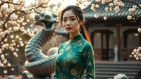 earth snake chinese zodiac ©Ilustrasi dibuat AI