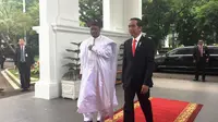 Presiden Jokowi menerima kunjungan kenegaraan Presiden Niger Issofou di Istana Merdeka. (Liputan6.com/Lizsa Egeham)