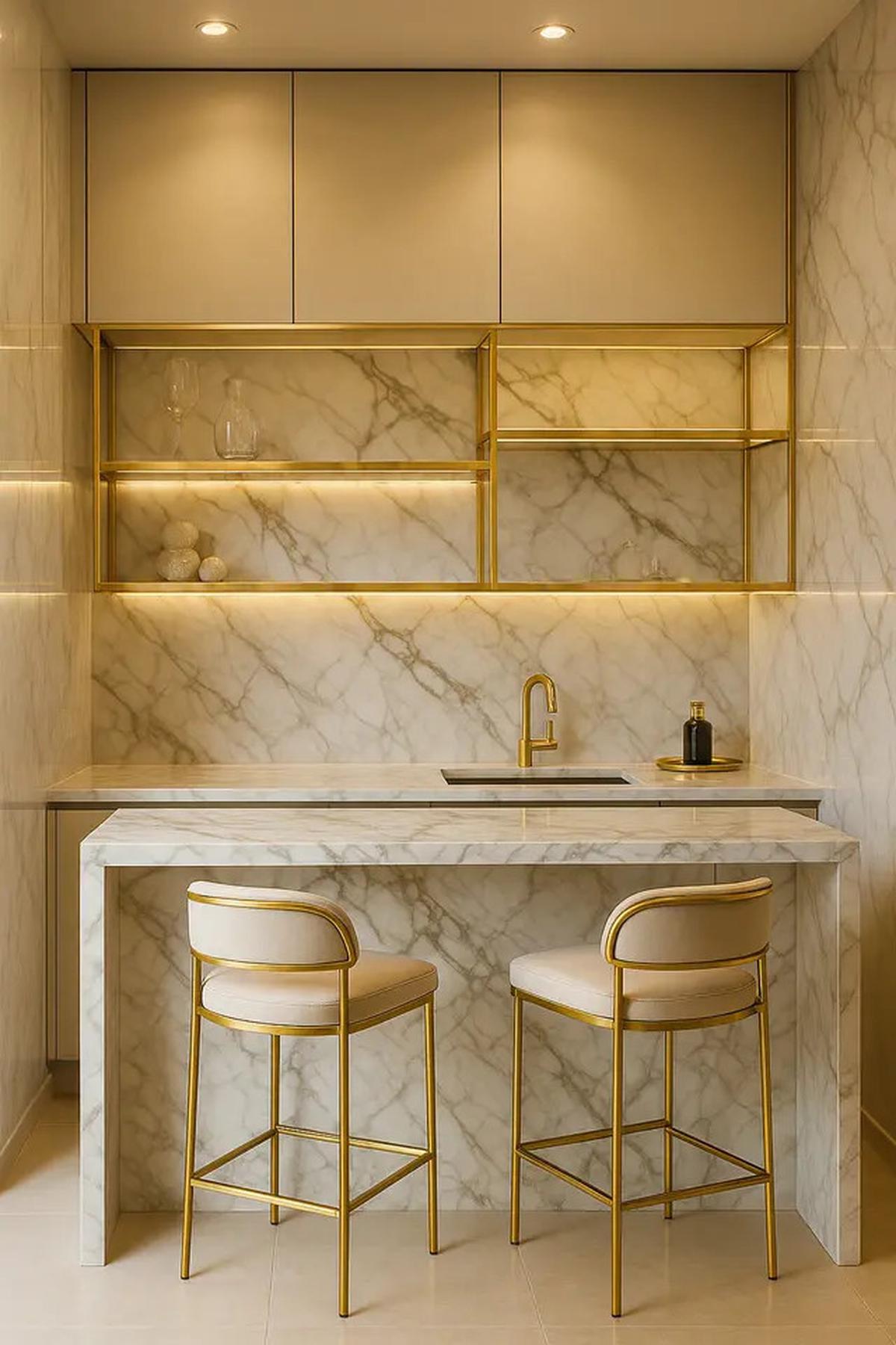 7 Inspirasi Dapur Kecil dengan Mini Bar, Jadi Tren Rumah di Tahun 2025