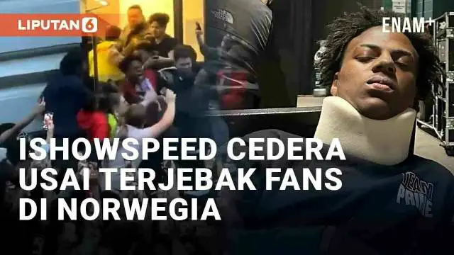 VIDEO: Momen IShowSpeed Panik Terjebak di Kerumunan Fans di Norwegia, Sampai Cedera