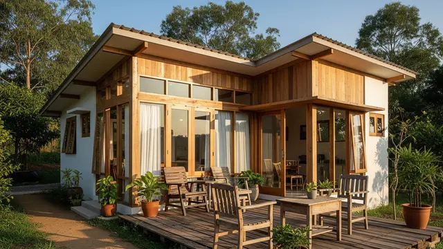 Rumah Kampung 1 Lantai dengan Teras Unik ala Desa Tempo Dulu (Gemini AI)