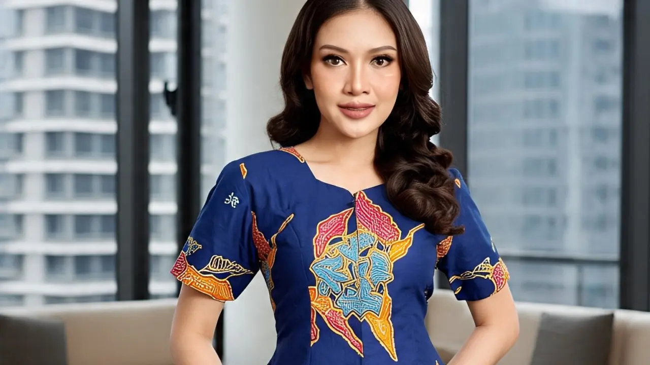 Model Batik Wanita Peplum