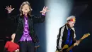 The Rolling Stones adalah Band legendaris yang selalu ditunggu penampilannya oleh seluruh penggemarnya. Foto diambil saat konser di Belgia, Juni 2014. (AFP Photo/Laurie Dieffembacq)