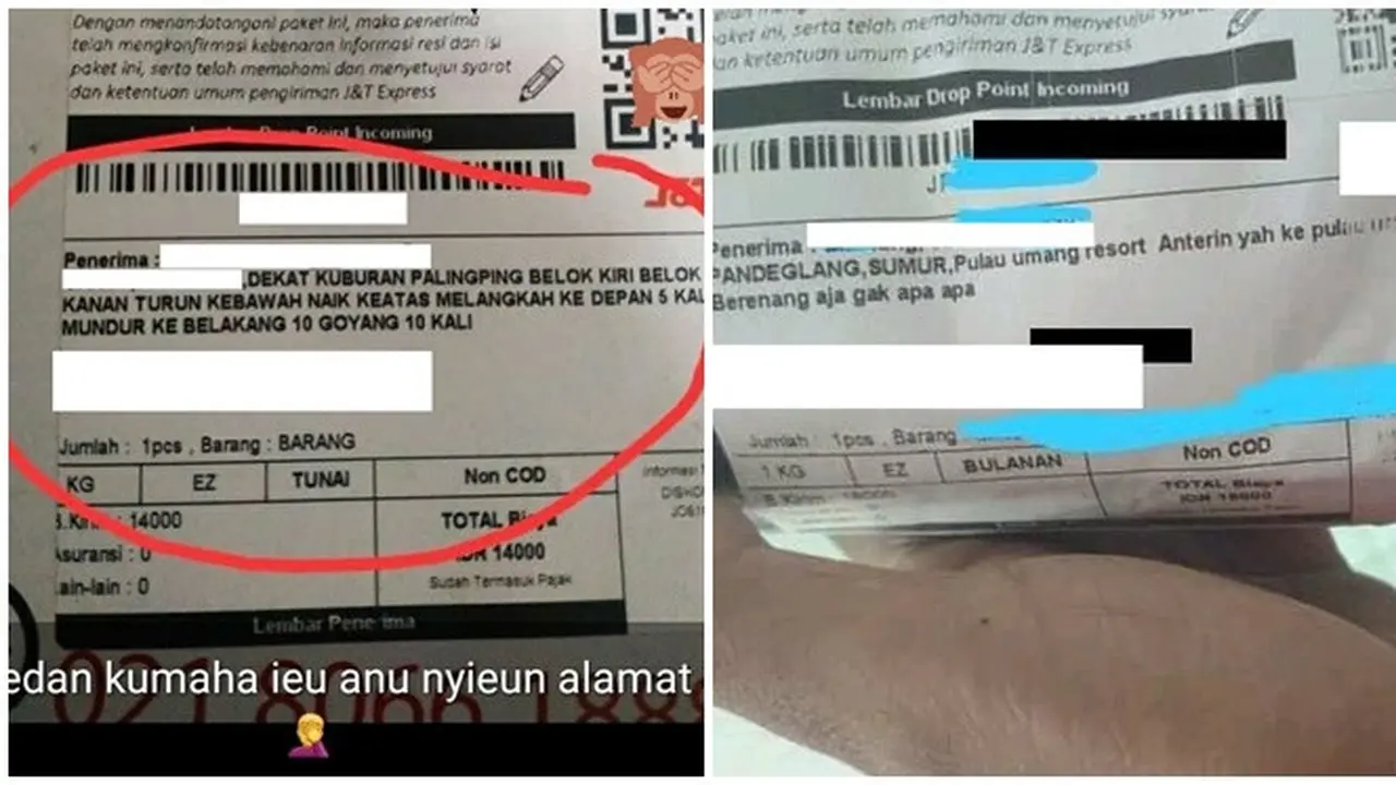6 Tulisan Nyeleneh Alamat Pengiriman di Paket Ini Bikin Kurir Geleng Kepala