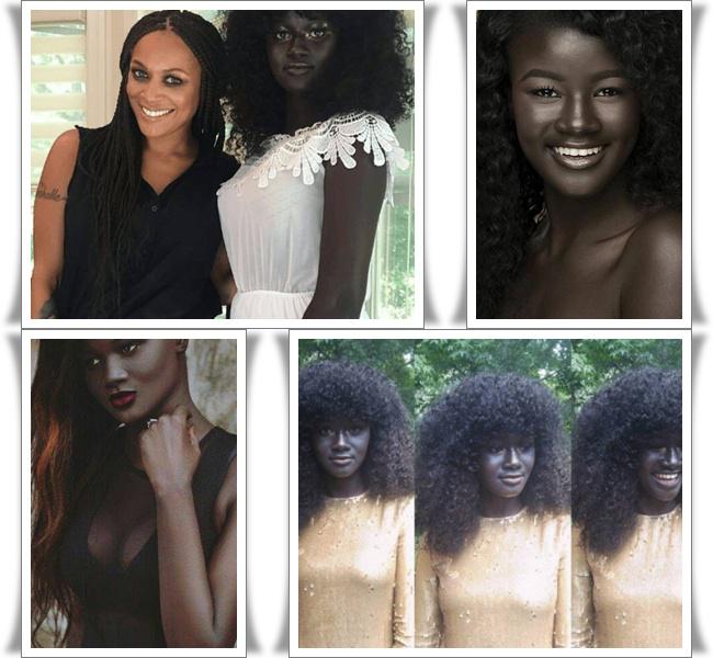 Diop adalah model dengan warna kulit yang sangat hitam | Photo: Copyright odditycentral.com