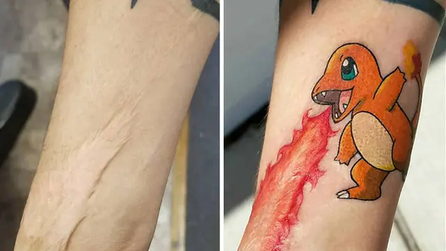 tato dari bekas luka (foto: boredpanda)