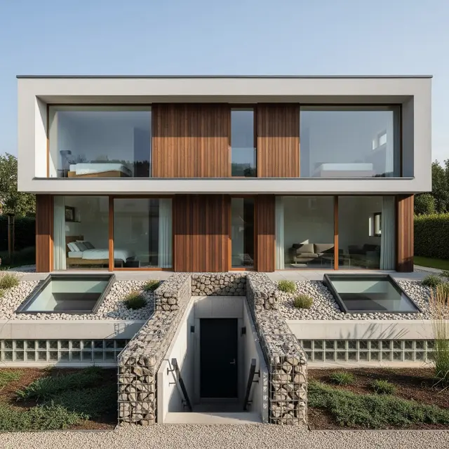 Desain Rumah Kecil dengan Basement