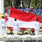 Paskibraka mengibarkan Bendera Merah Putih dalam Upacara HUT ke-76 RI di halaman Istana Merdeka, Selasa (17/8/2021). (Biro Pers Sekretariat Presiden)