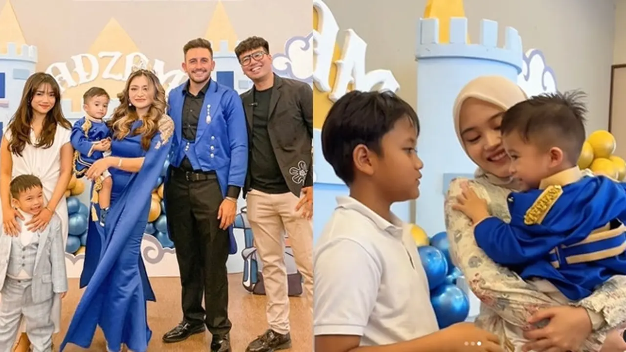 8 Potret Artis Hadiri Ulang Tahun Adzam Anak Nathalie Holscher dan Sule, Meriah