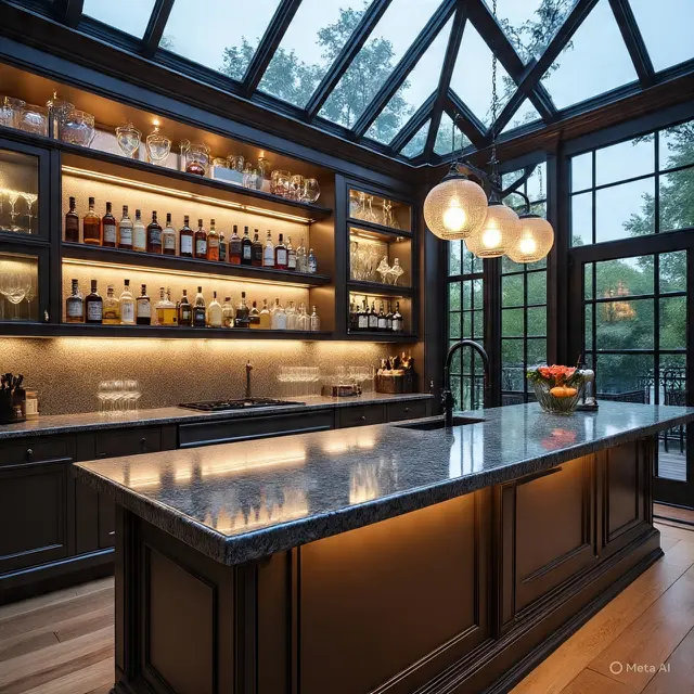 7 Potret Inspirasi Desain Mini Bar Elegan di Rumah, Hadirkan Nuansa Mewah