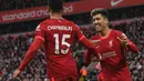 Roberto Firmino. Striker Brasil berusia 30 tahun yang telah 7 musim berseragam Liverpool ini berada di peringkat ketiga sebagai pemain aktif pencetak gol terbanyak bagi Liverpool di semua ajang kompetisi. Ia telah mencetak 95 gol dan 73 assist di semua ajang kompetisi. (AFP/Paul Ellis)