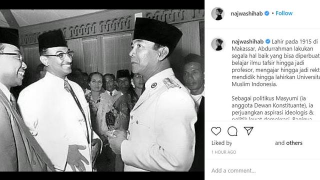 Unggahan Najwa Shihab. (Instagram/ najwashihab)