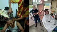 6 Kelakuan Kocak saat Potong Rambut Ini Bikin Geleng Kepala