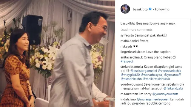 Foto Momen Romantis Ahok-Veronica yang Bikin Baper