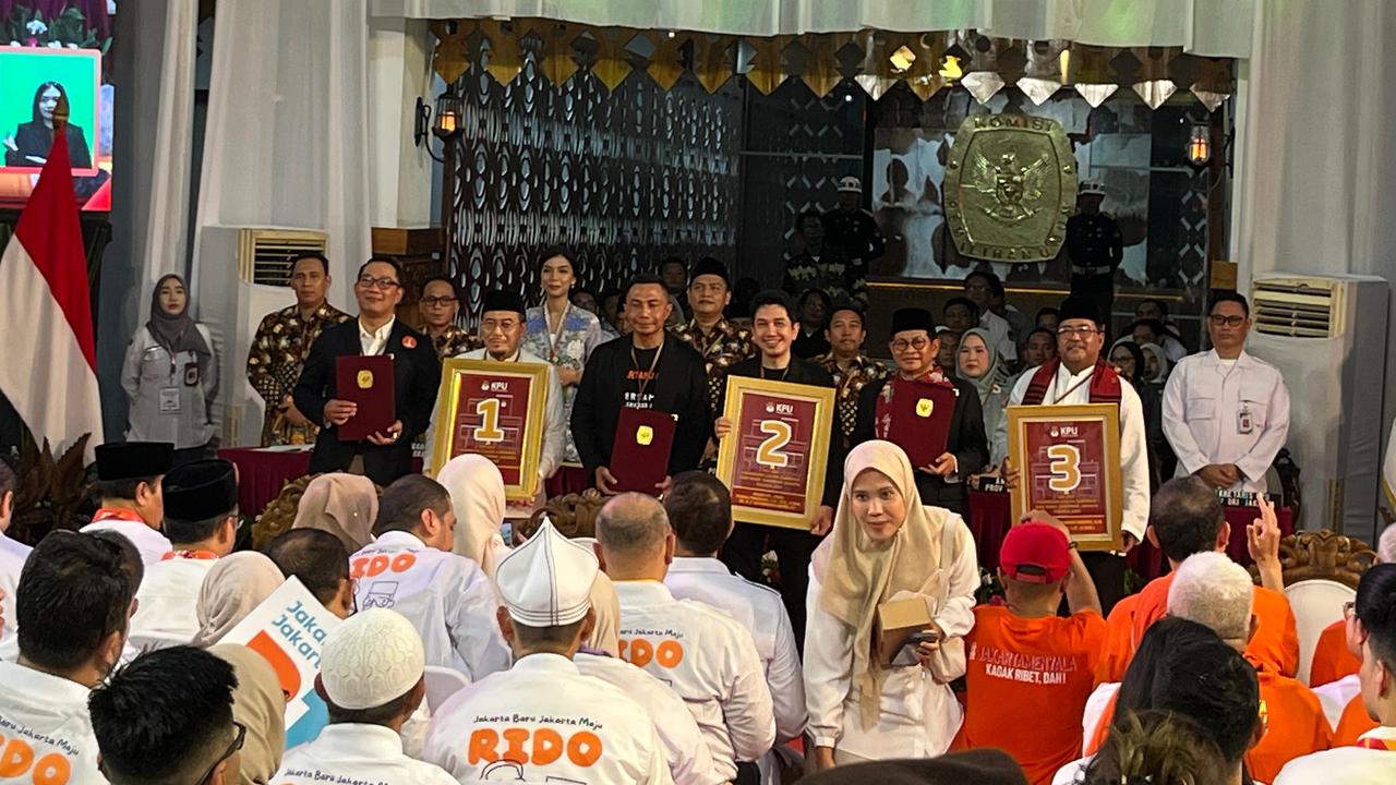 Dana Kampanye Awal 3 Paslon Pilkada Jakarta: RK-Suswono Rp1 M, Pram-Rano Rp100 Juta, Dharma-Kun: Rp5 Juta