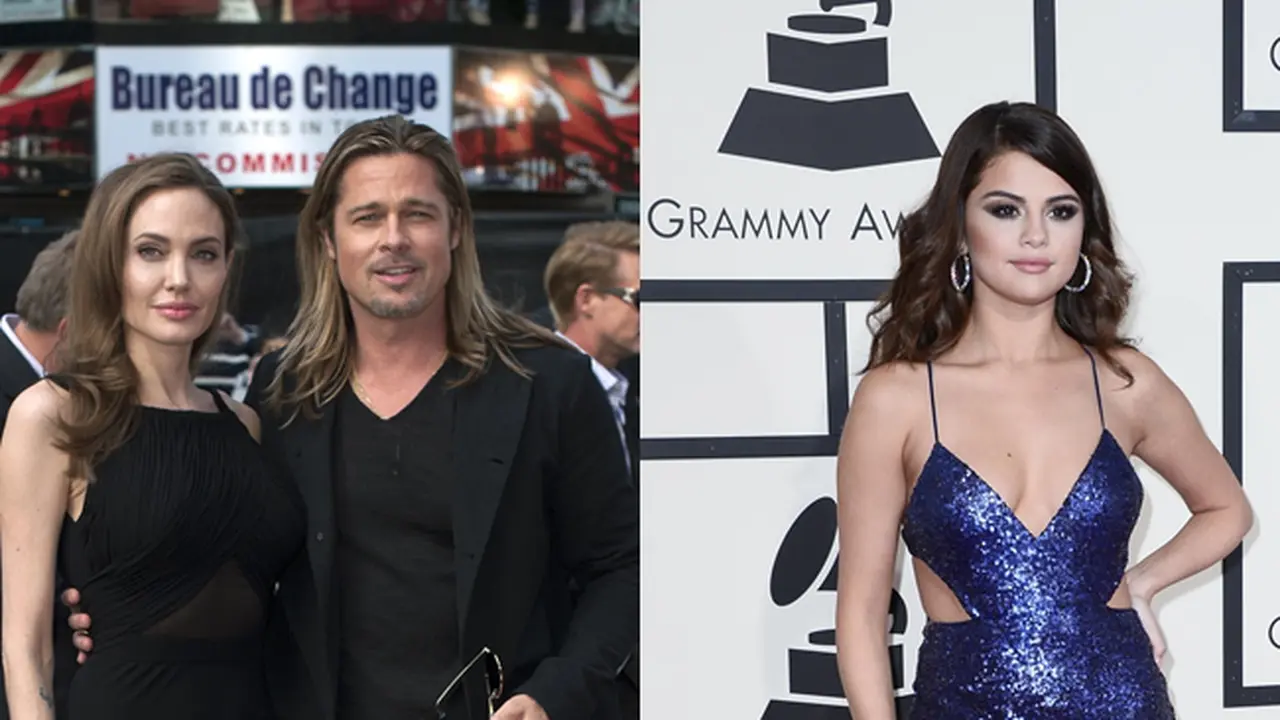 Angelina Jolie, Brad pitt, dan Selena Gomez