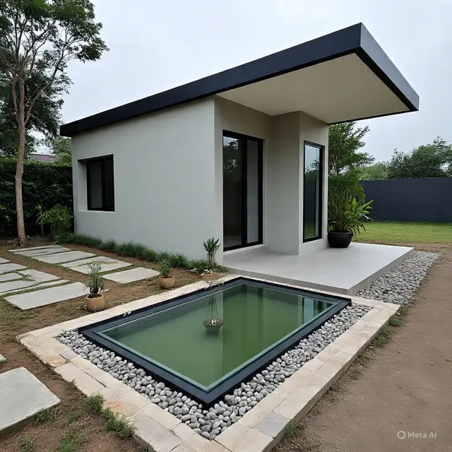 Rumah Konsep Villa Sederhana di Lahan Terbatas