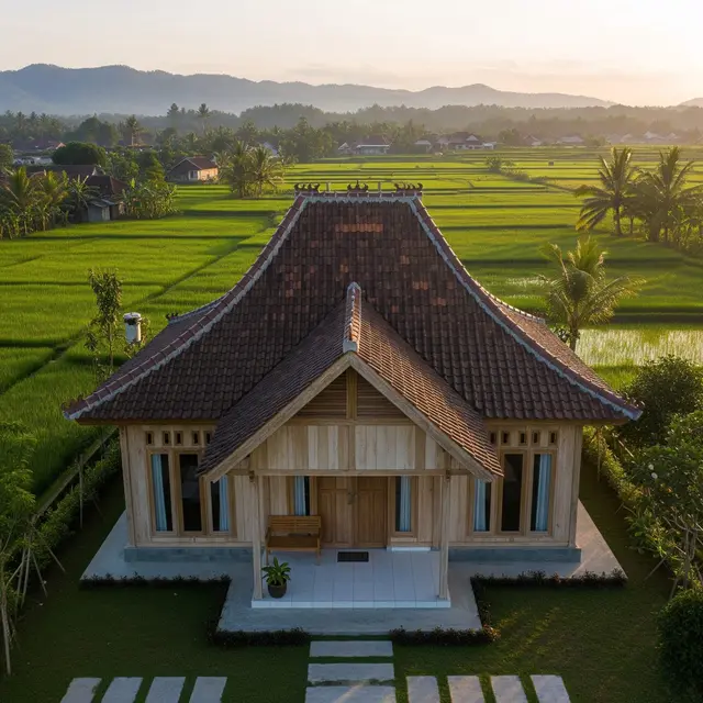 Desain Rumah Kecil Ukuran 6x9 Meter dengan Atap Limasan