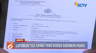 KPU dan Bawaslu laporkan hoaks 7 kontainer surat suara tercoblos di Pelabuhan Tanjung Priok ke Bareskrim Polri.
