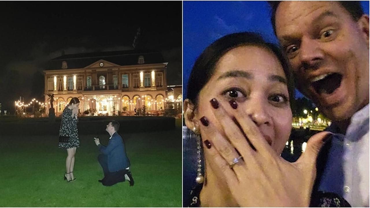 6 Momen Gracia Indri Dilamar Kekasih Bule di Belanda, Romantis Banget