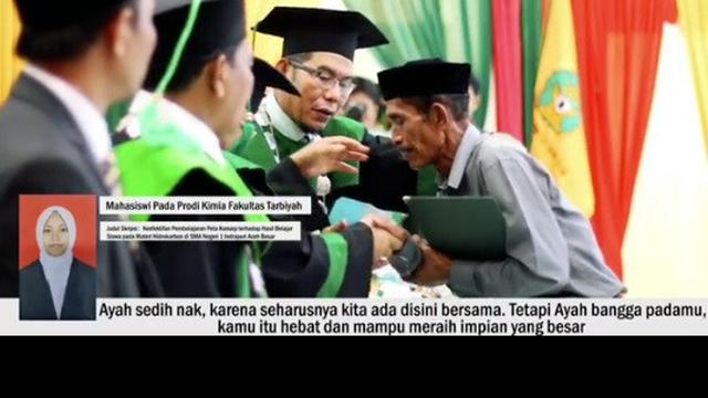 Momen Haru Ayah Gantikan Wisuda Putrinya Yang Meninggal