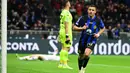 Pada menit ke-81, l Nerazzurri memastikan kemenangan atas Empoli lewat gol Alexis Sanchez. (Piero CRUCIATTI/AFP)