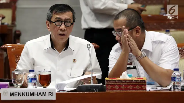 Kemenkumham Rapat Kerja dengan Komisi III DPR