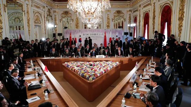 China, Jepang, dan Korsel Gelar Pertemuan Bahas Nuklir Korea Utara
