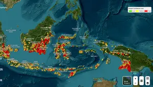Update Sebaran Titik Api Pemicu Kebakaran Hutan di Sumatra dan Kalimantan