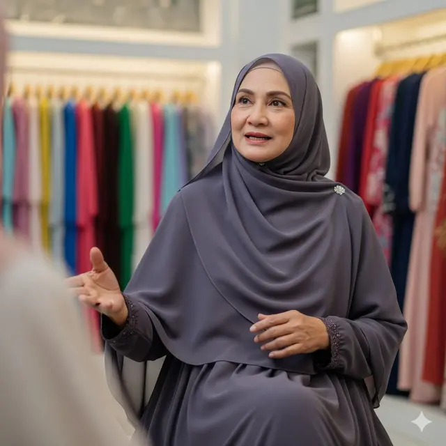 Model Gamis Terbaru untuk Usia 60 Tahun