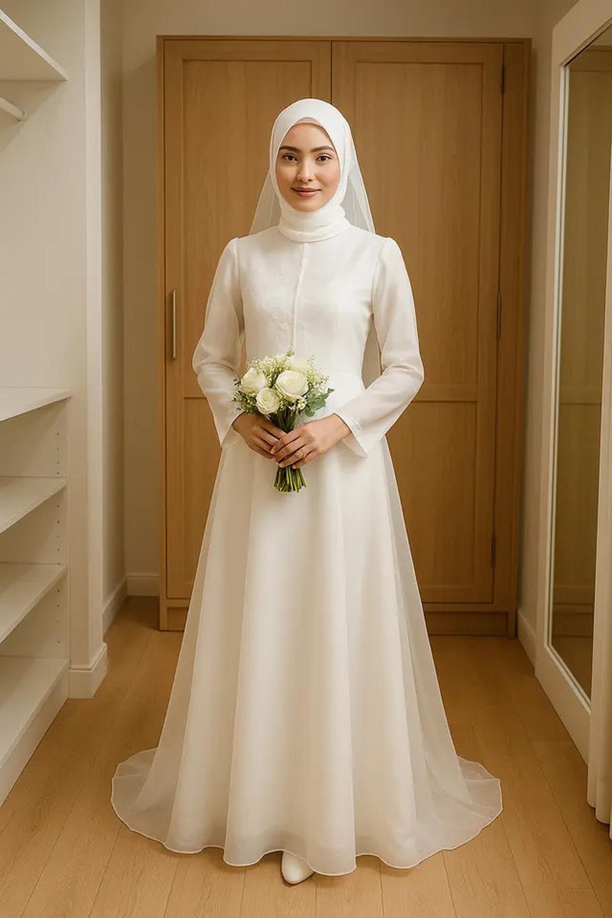 7 Kebaya Pernikahan Sederhana tapi Elegan Berhijab