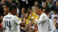 Ronaldo melakukan selebrasi usai jebol gawang Las Palmas (Reuters)