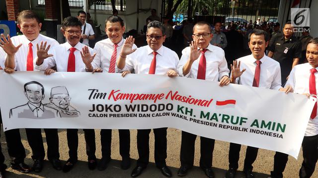 Naik Moge 9 Sekjen Parpol Jokowi-Ma'aruf Amin Lengkapi Berkas ke KPU