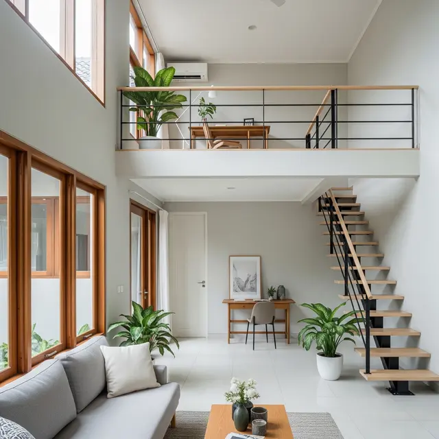 9 Gambar Rumah Minimalis Mezzanine, Maksimalkan Ruang Vertikal