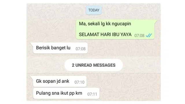 7 Balasan Chat Dari Emak Ini Bikin Tepuk Jidat