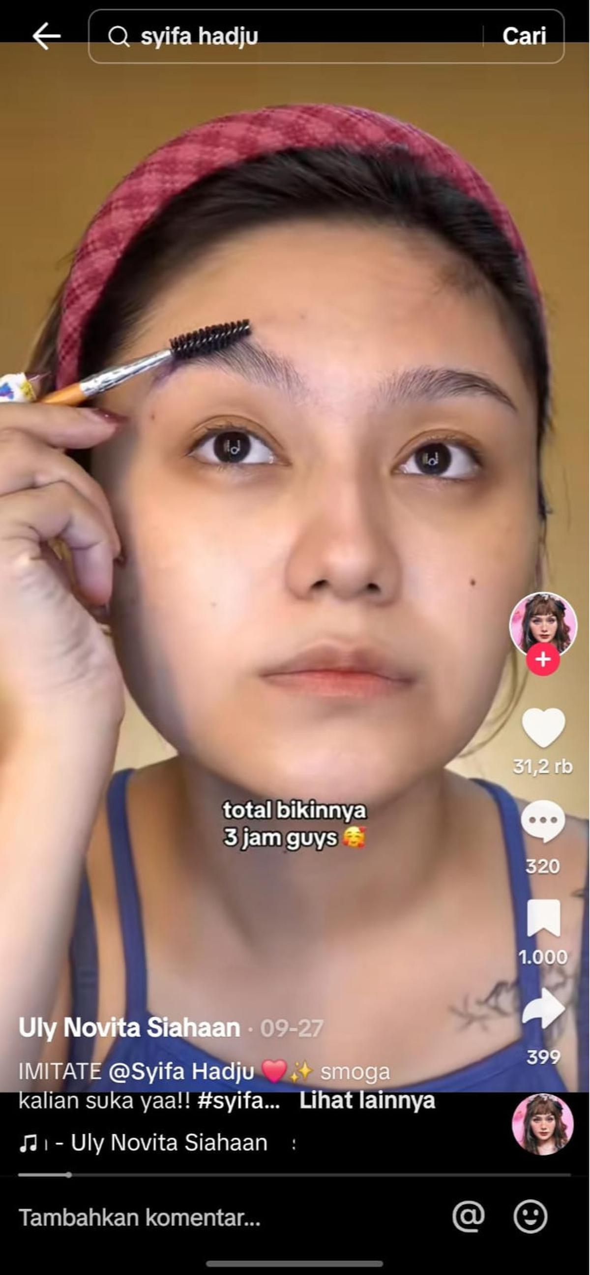 Merapikan Alis: Make Up Imitasi Syifa Hadju