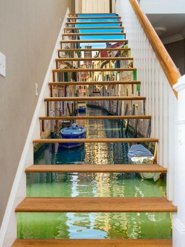 6 Ilusi Optik di Tangga Ini Bikin Pusing Lihatnya, Coba Deh