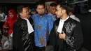 Kakak Saipul Jamil, Samsul Hidayatullah usai menjalani sidang perdana di Pengadilan Tipikor Jakarta, Rabu (31/8). Samsul Hidayatullah didakwa memberi suap sebesar Rp50 juta kepada Panitera Pengganti PN Jakarta Utara, Rohadi. (Liputan6.com/Helmi Afandi)