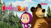Serial animasi Masha and The Bear yang dapat disaksikan di platform Vidio. (Dok. Vidio)