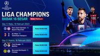 Siaran Langsung Liga Champions 16 Besar Putaran Pertama Live Vidio : Club Brugge Vs Benfica, Dortmund Vs Chelsea
