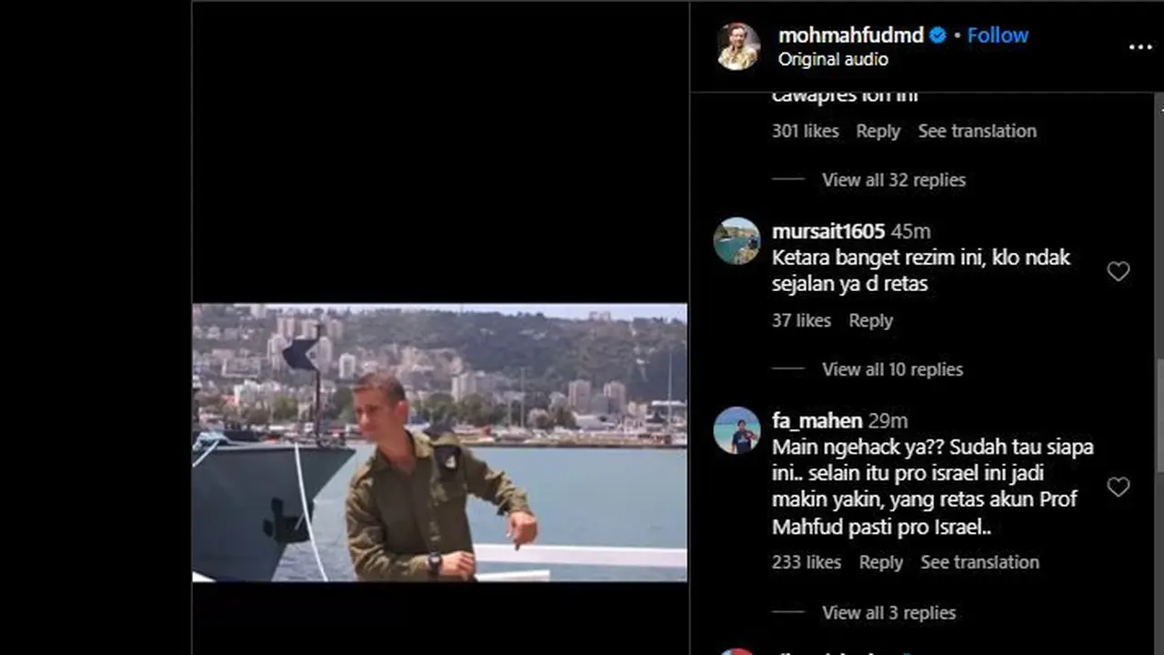 Akun Instagram Mahfud MD Diretas