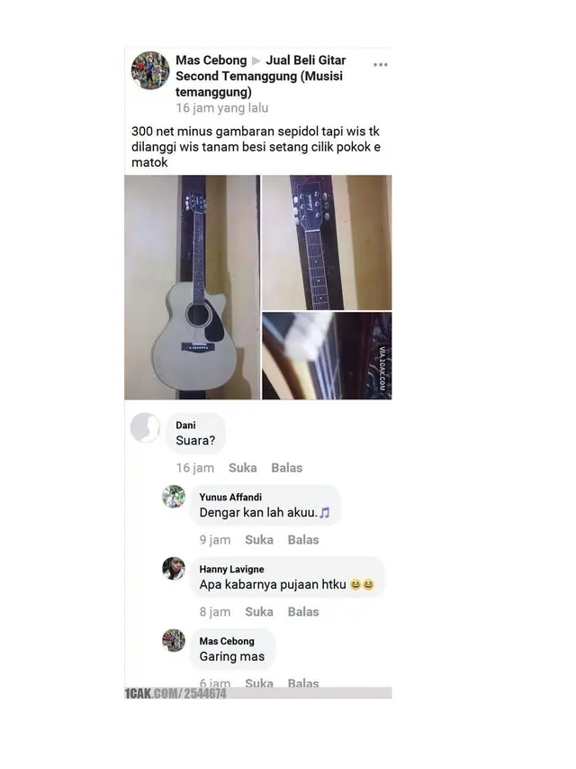 6 Status Facebook Jualan Alat Musik Ini Kelewat Unik, Minat?