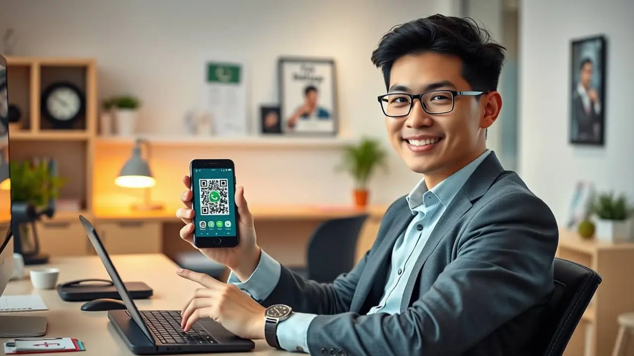 cara menautkan wa ke hp lain