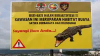 Gegerkan Warga, Ini Penampakan Buaya Raksasa di Pangkal Pinang