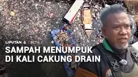 Tumpukan sampah menutupi separuh ruas jalan dan mengganggu akses warga di Jalan Raya Cilincing-Koja, Jakarta Utara. Sementara, di muara Kali Cakung Drain, Cilincing, hamparan sampah rumah tangga mengganggu aktivitas nelayan.