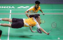 FOTO: Jadi Satu-Satunya Pasangan yang Tersisa, Ini Potret Dramatis Sabar/Reza saat Mati-Matian Tampil di Semifinal Indonesia Open 2024